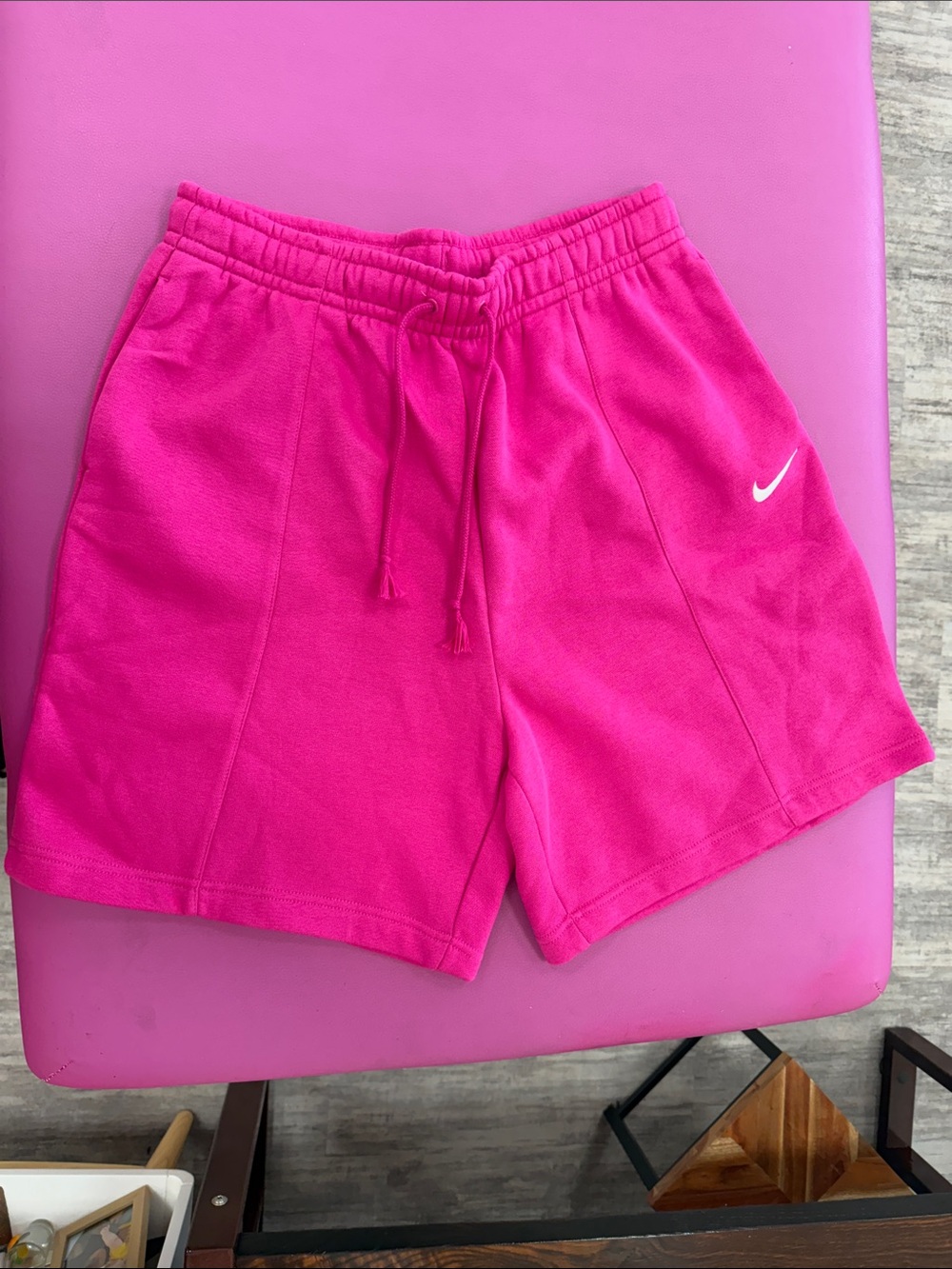 Nike Women's Hot Pink Drawstring Athletic Shorts